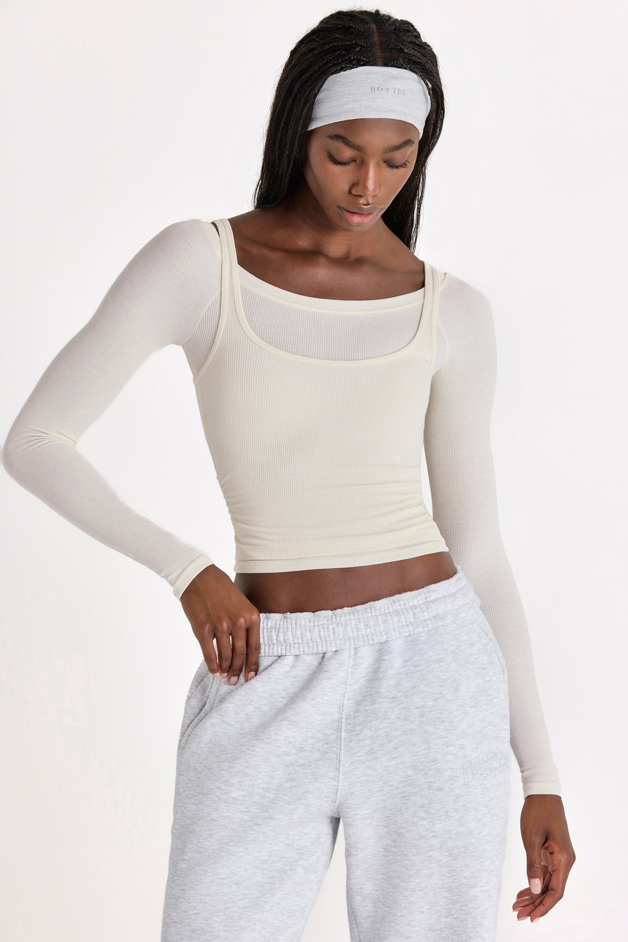 ButterCloud™ Layered Top  in Coconut - 5