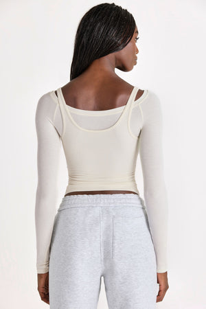 Modal Layered Top in Ivory