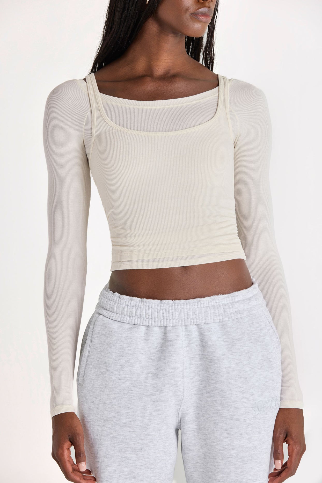 ButterCloud™ Layered Top  in Coconut - 6