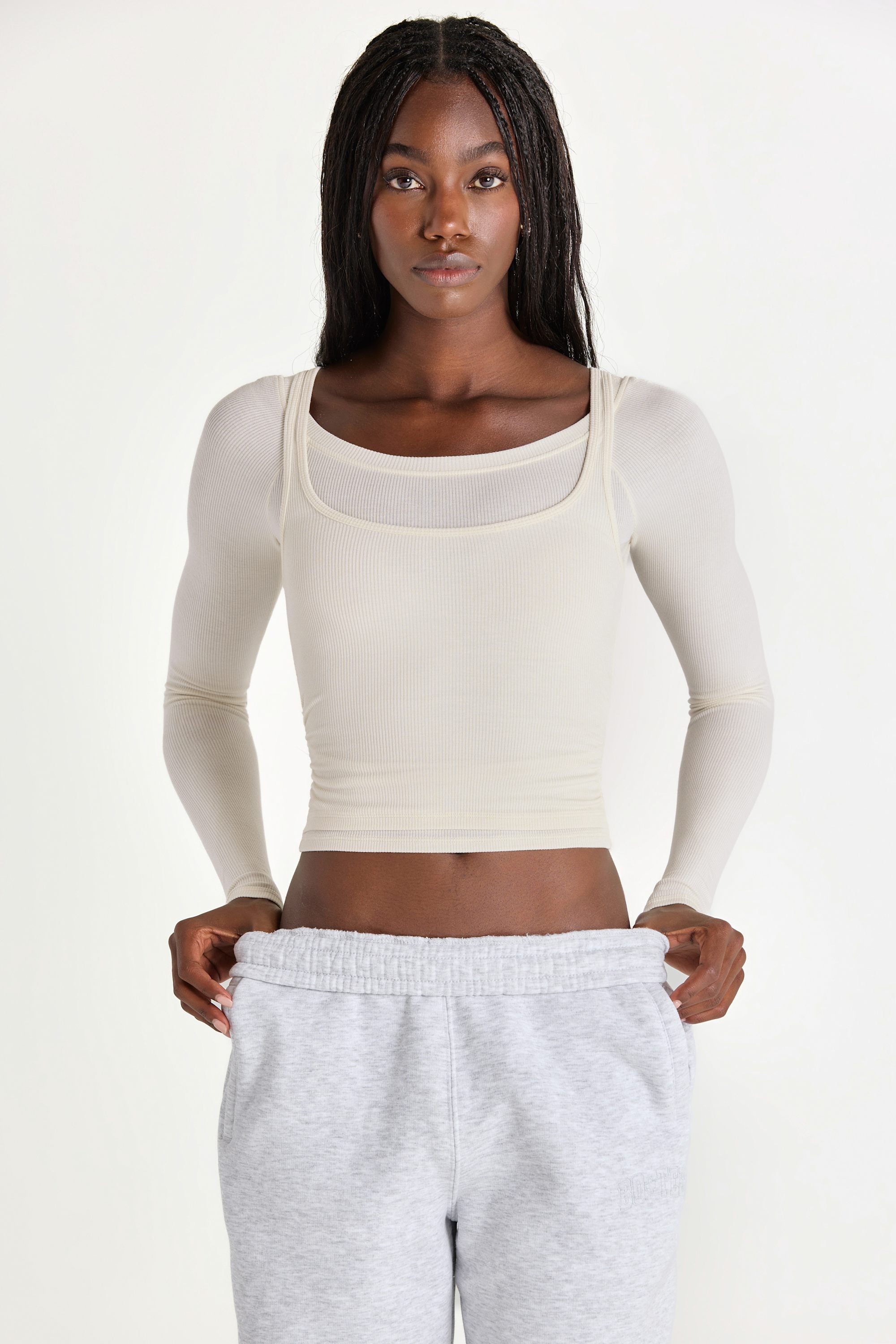 ButterCloud™ Layered Top  in Coconut