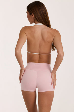 Soft Active Mini Shorts in Blush Marl