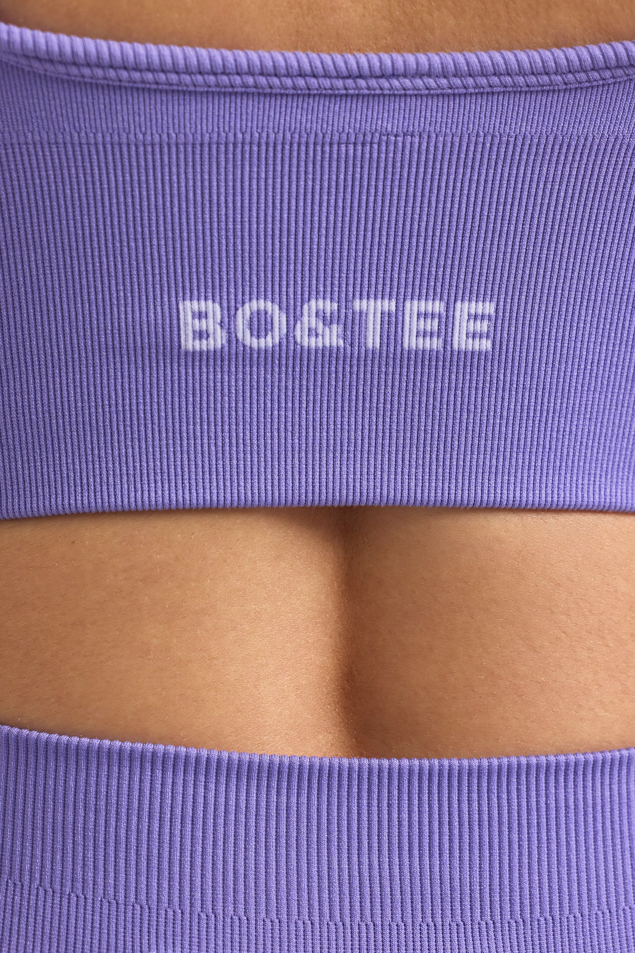 Define Luxe V-Neck Sports Bra in Purple - 4