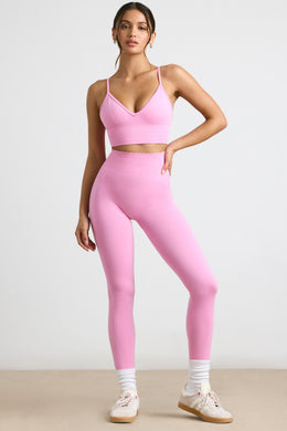 High-Waist Define Luxe Leggings in Bubblegum Pink