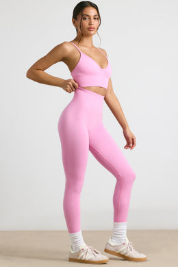 Petite High-Waist Define Luxe Leggings in Bubblegum Pink