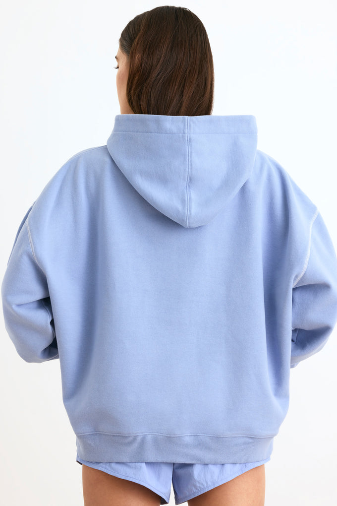 BT1167 Sweter oversize w kolorze lawendowo-niebieskim