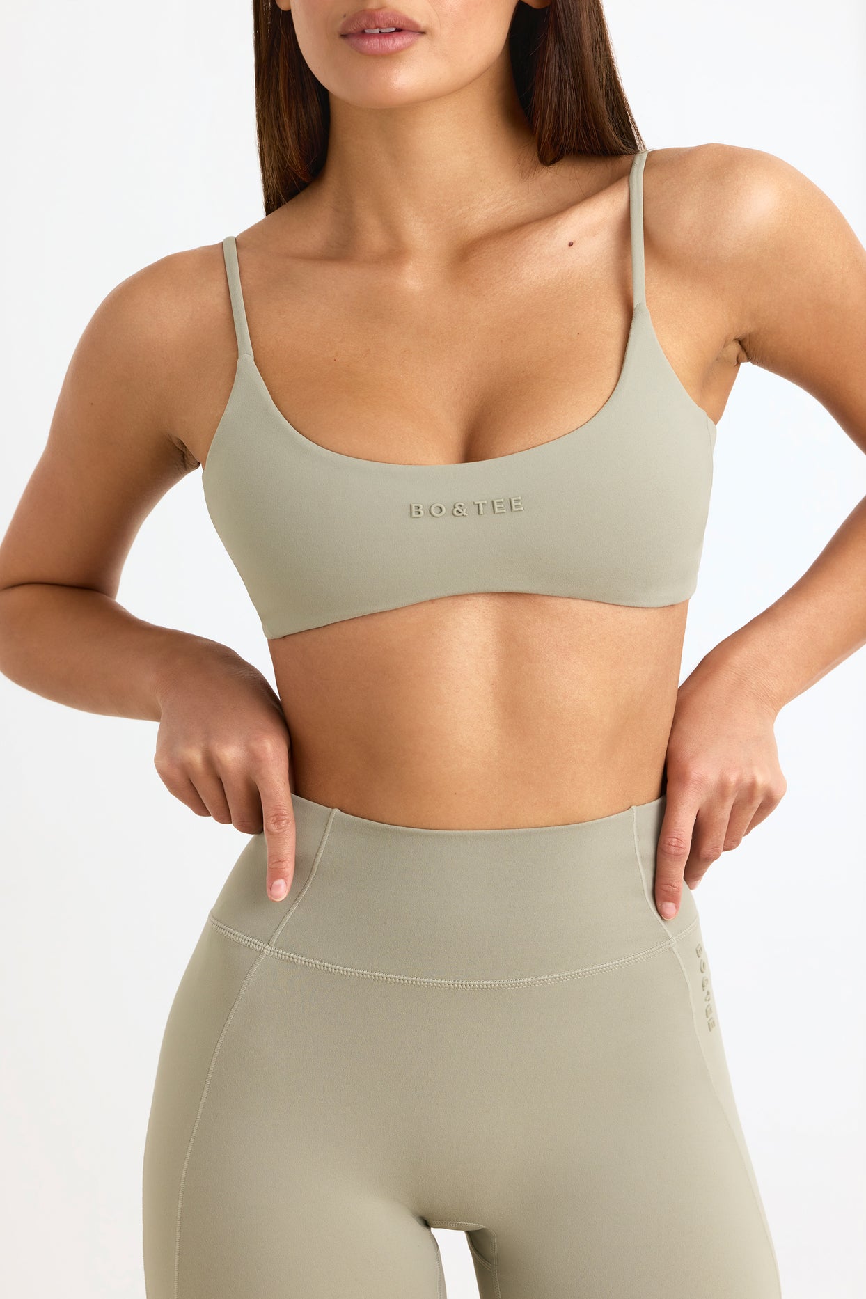 Soft Active Sports Bra in Mineral