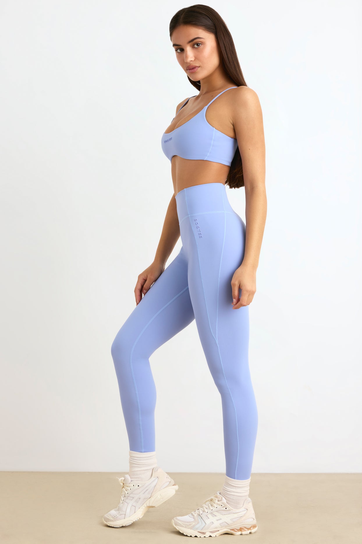 Soft Active High-Waist Leggings in Lavender Blue - 3