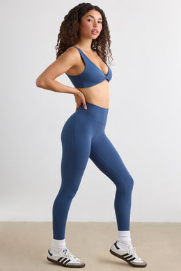 Soft Active Petite High Waist Leggings in Washed Navy