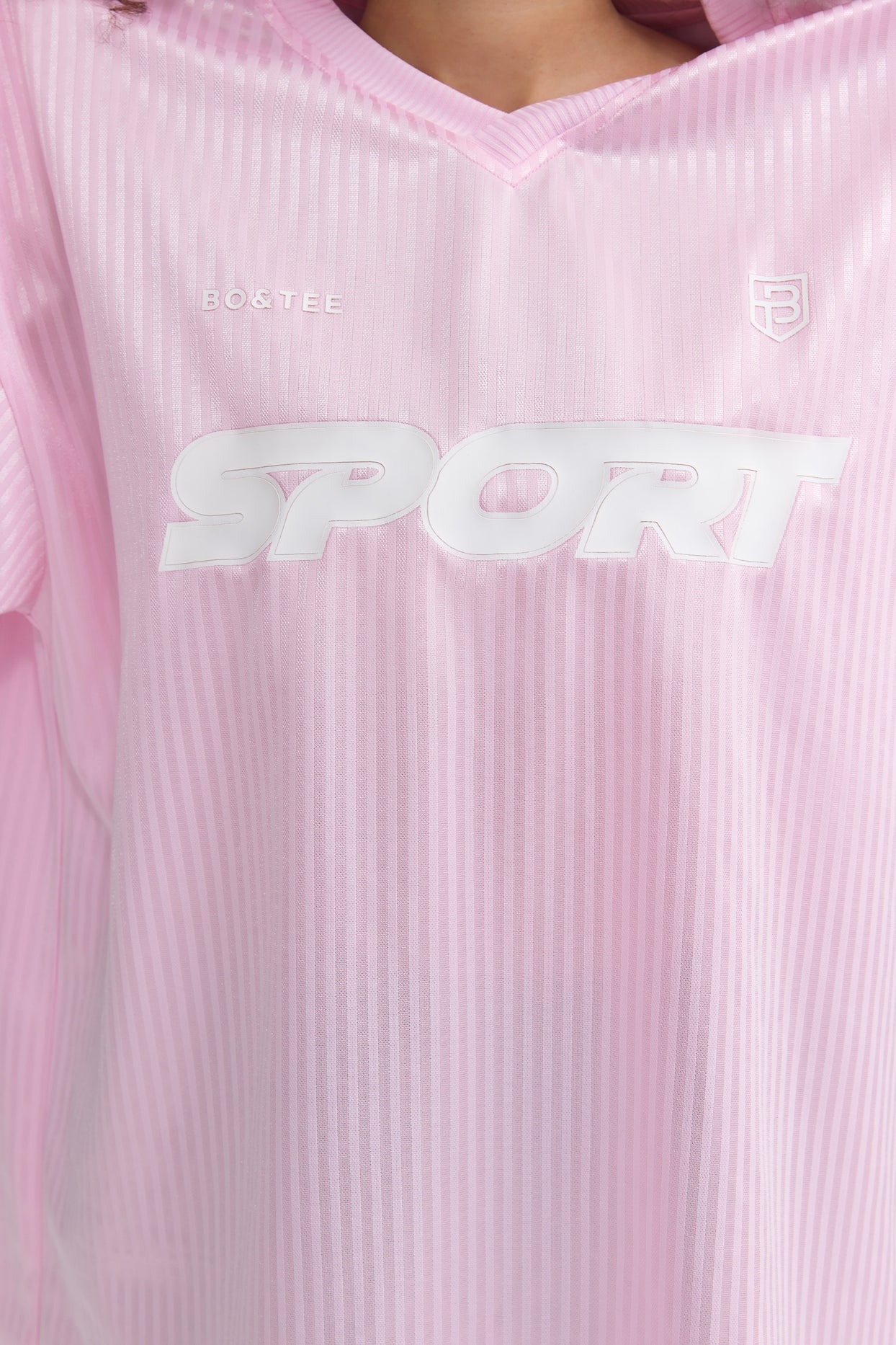 BT1192 T-shirt de football surdimensionné en rose bébé