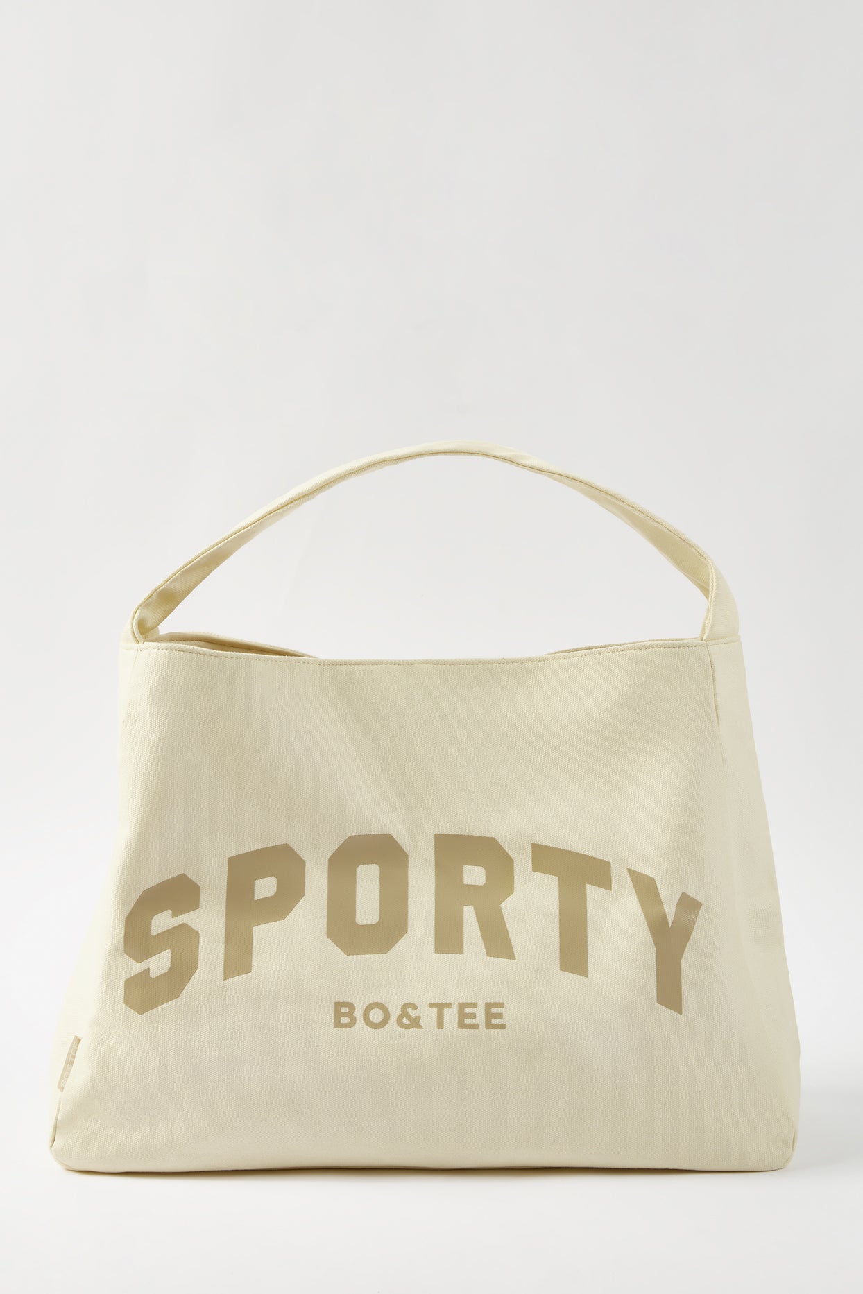 Sporty Oversized Tote Bag in Bone