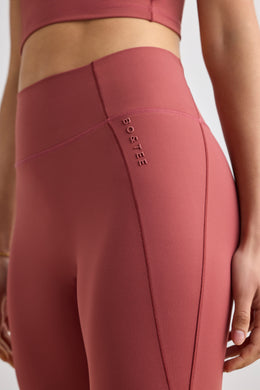 Miękkie, rozszerzane spodnie w kolorze rdzy