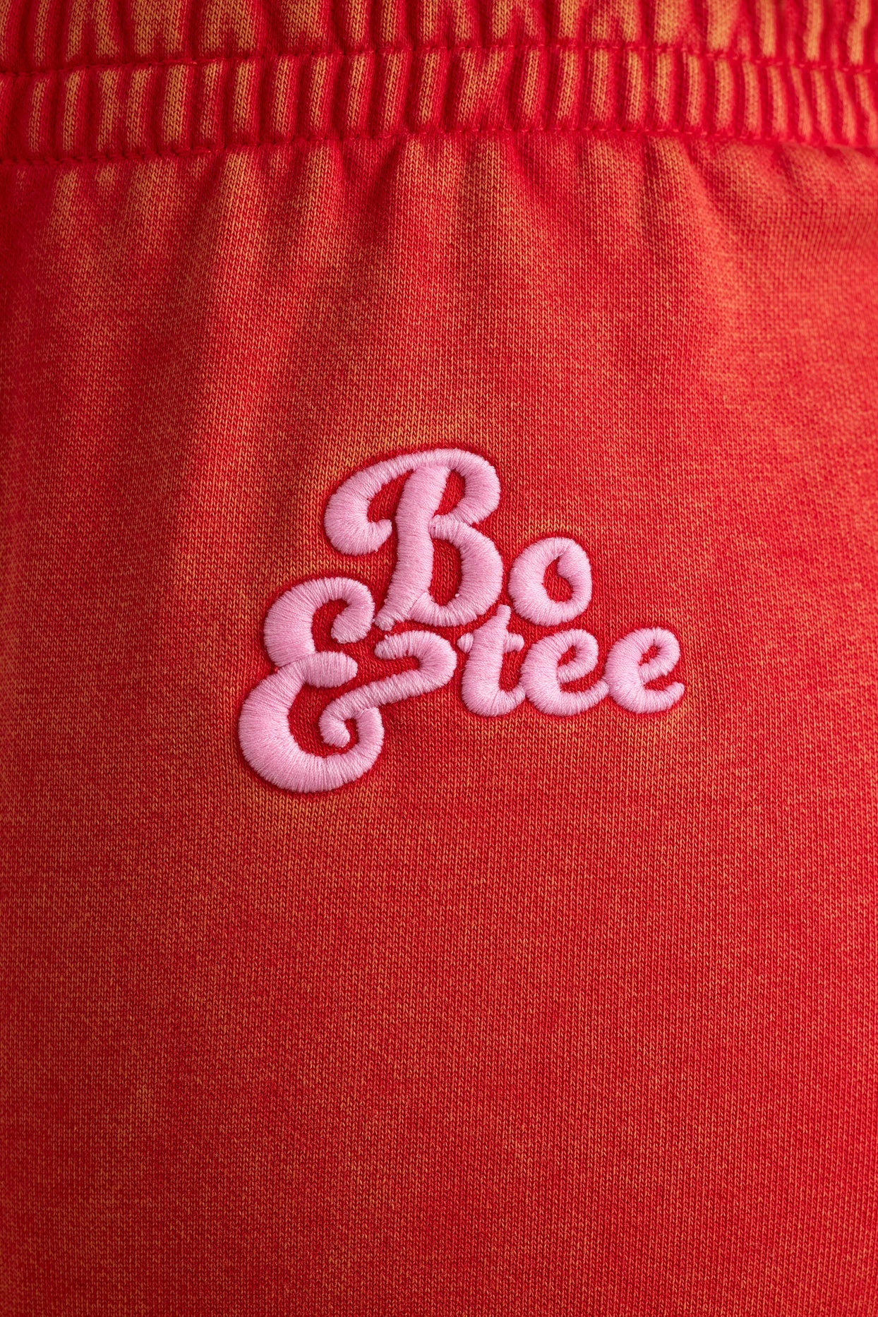 Brushed Jersey Oversized Joggers in Red