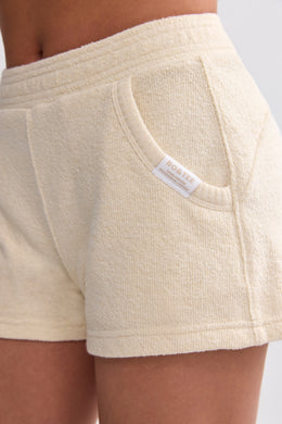 Terry Towelling Shorts in Cream
