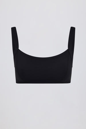 Soft Active Seam-Detail Sports Bra in Black