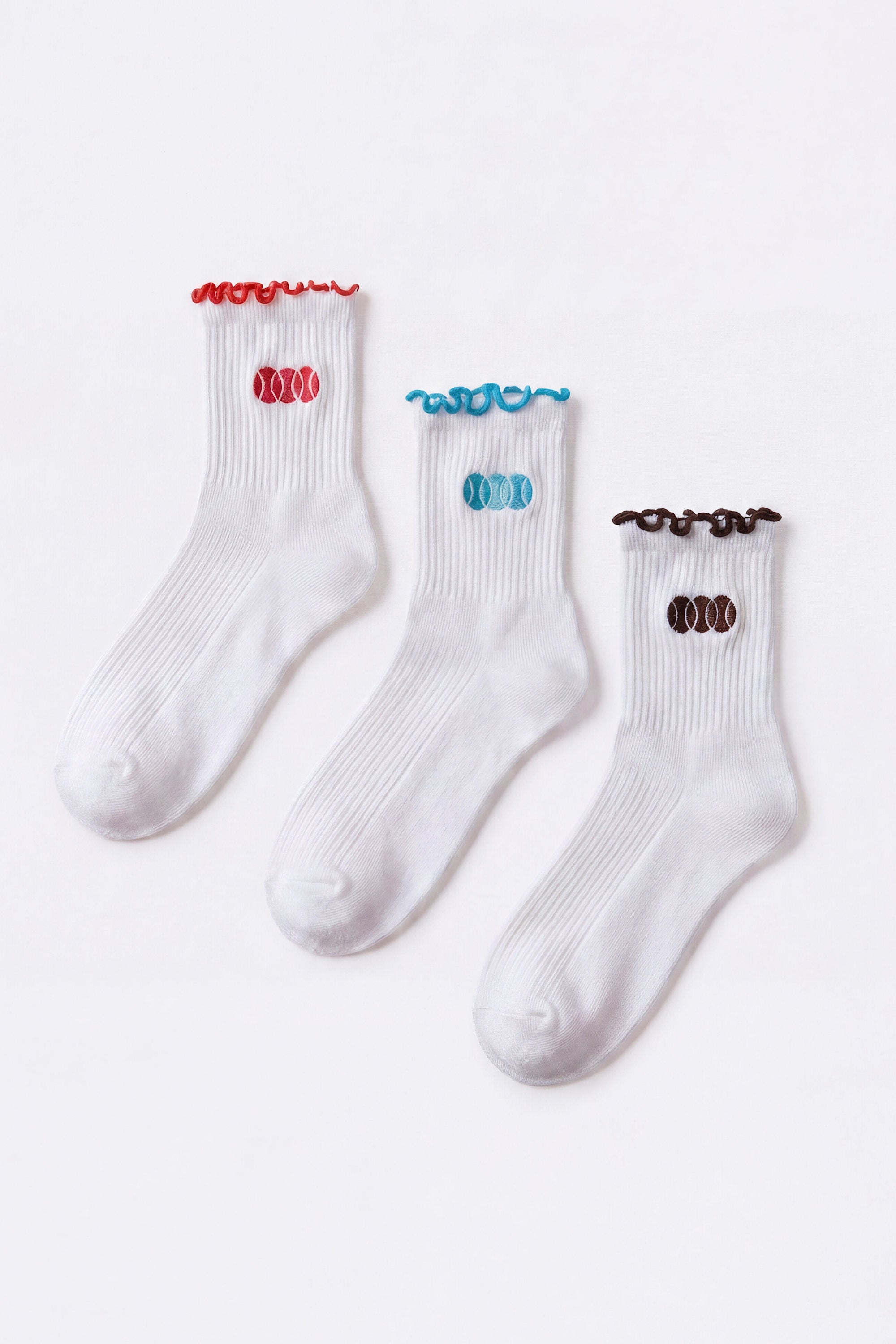 3-Pack Socks Bundle in White Multi