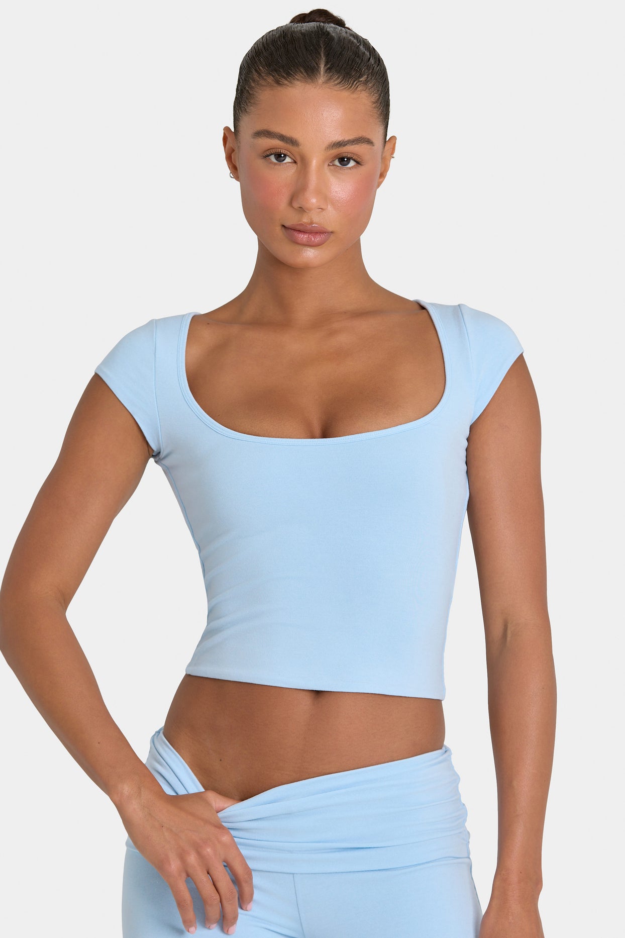 ButterCloud™ Crop Top in Sky - 6