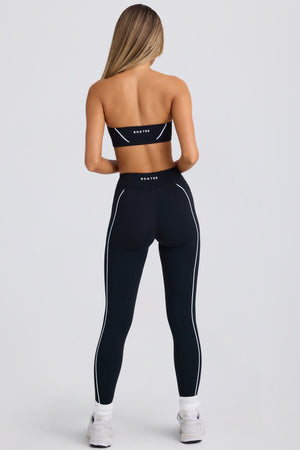 Soft Active Contrast Leggings in Black