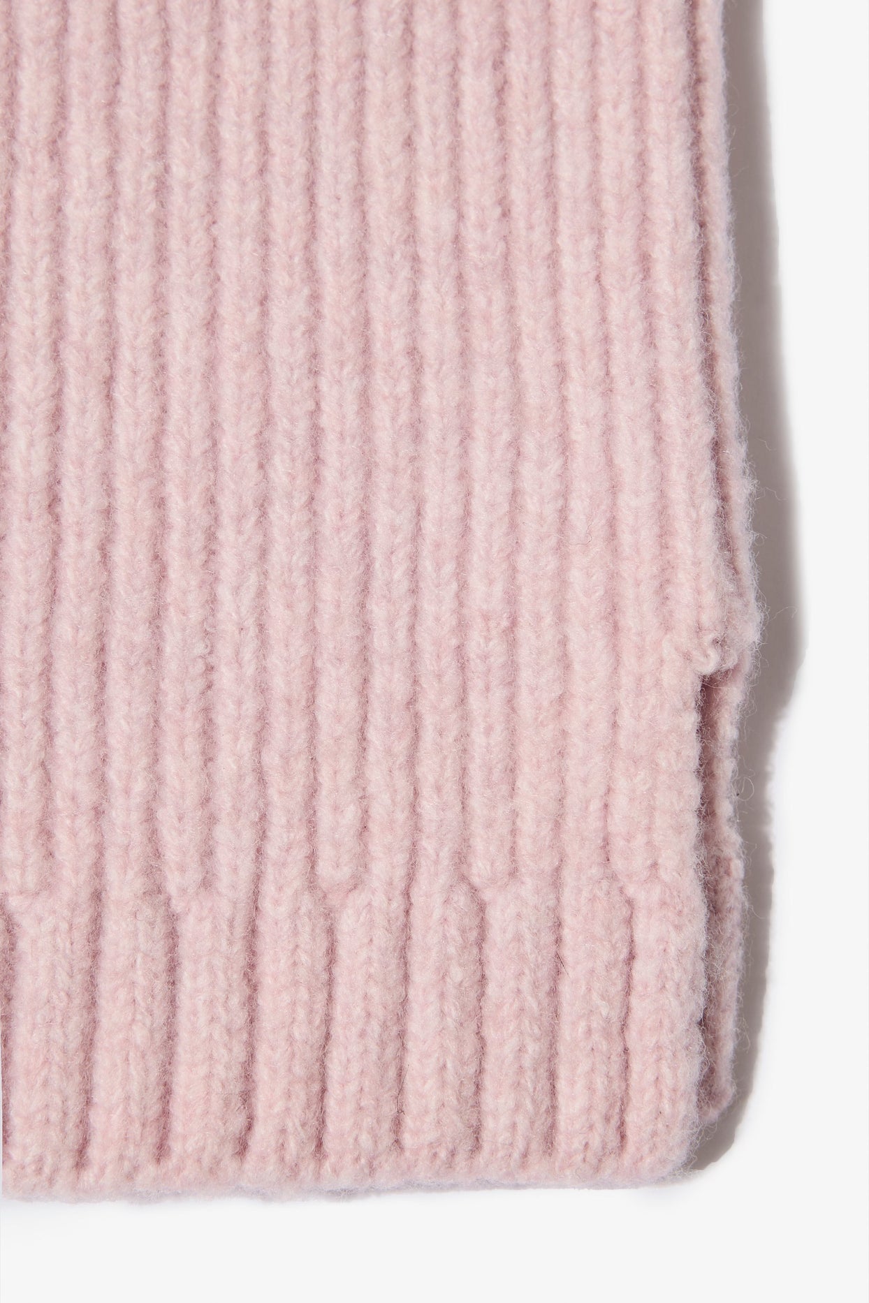 Knit Drawstring Balaclava in Powder Pink - 4