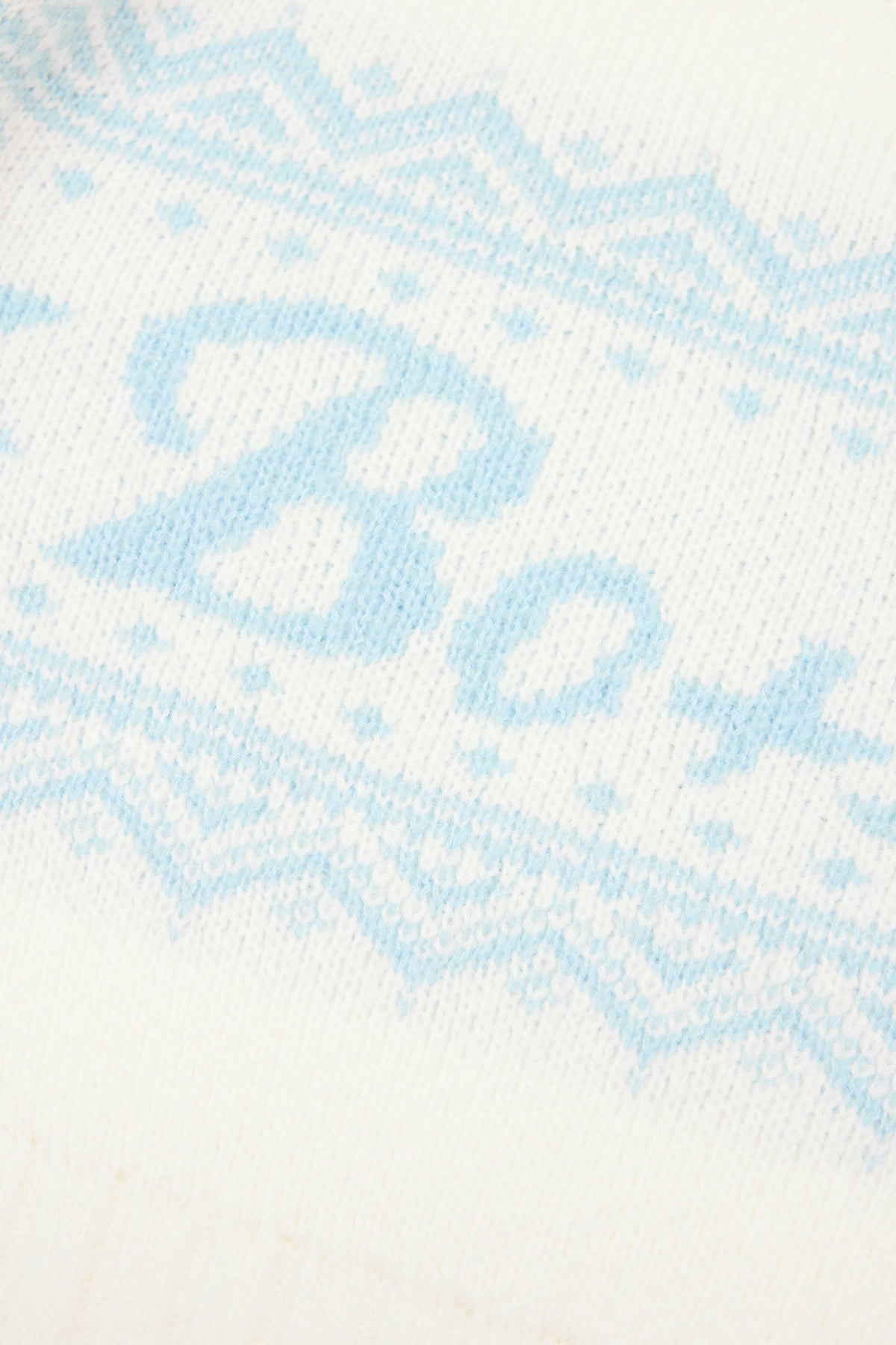 Jacquard-Knit Cropped Jumper in Ivory