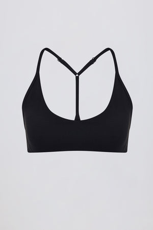 Soft Active Racerback Sports Bra in Black