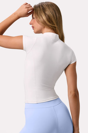 Soft Active Quarter-Zip Top in Marshmallow