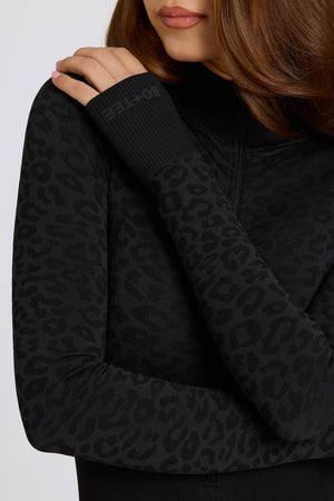 Thermal Base-Layer Jumpsuit in Black Leopard