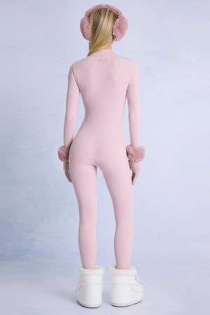 Thermal Base-Layer Jumpsuit in Powder Pink