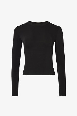 Thermal Long Sleeve Top in Black