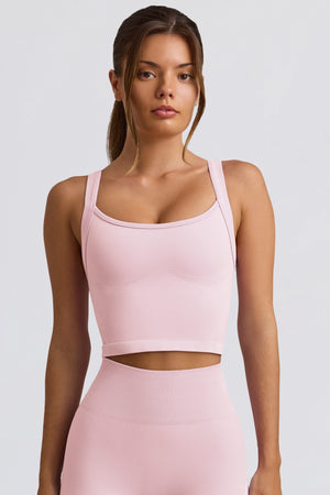 Super Sculpt Seamless Longline Camisole Top in Powder Pink