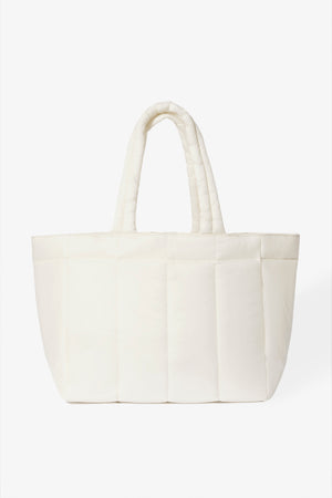 Waterproof Puffer Tote Bag in Ice
