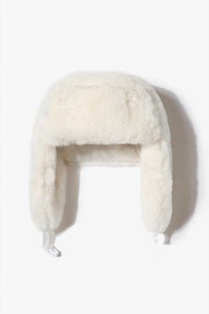 Faux-Fur Trapper Hat in Ice