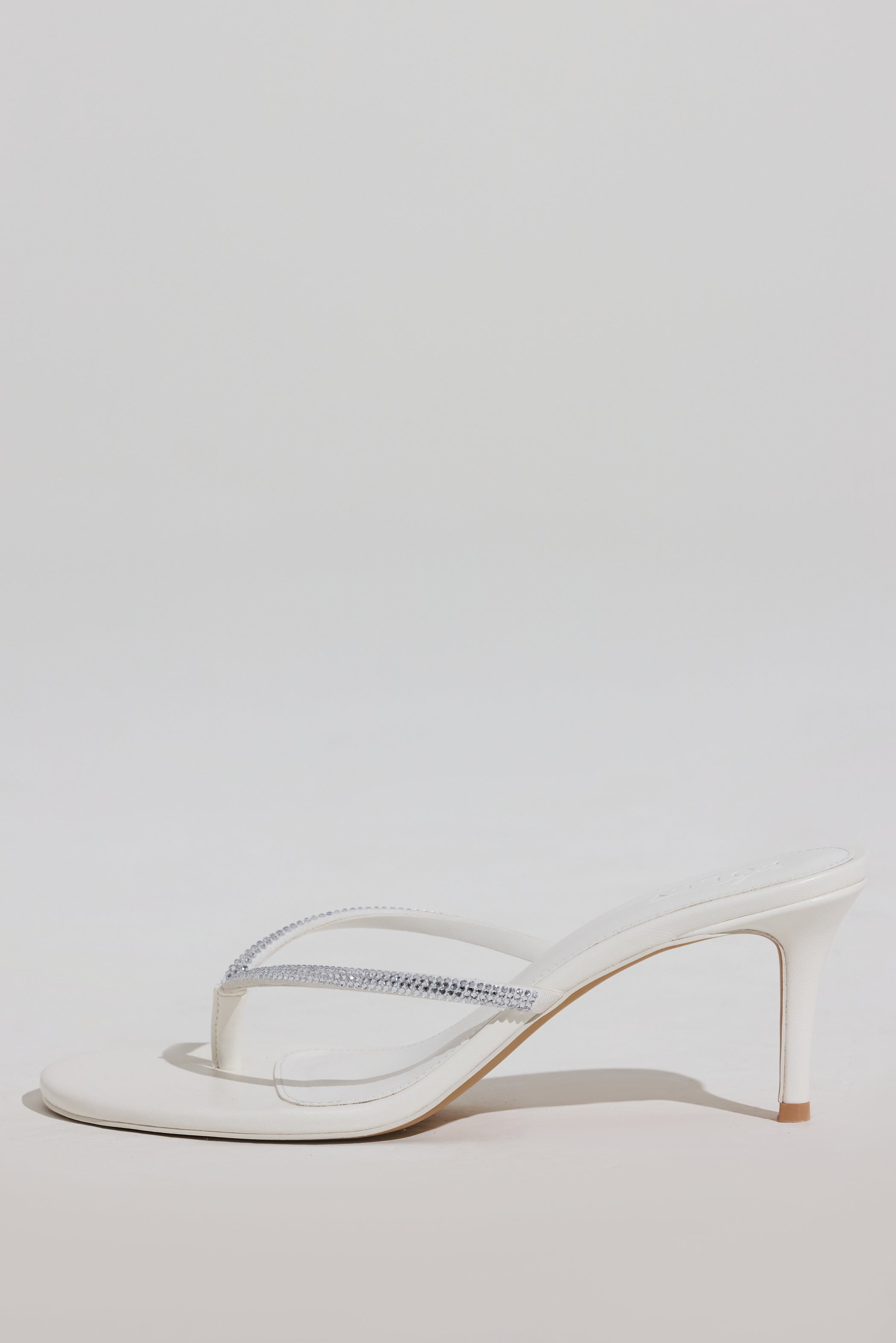Heeled Sandal in White