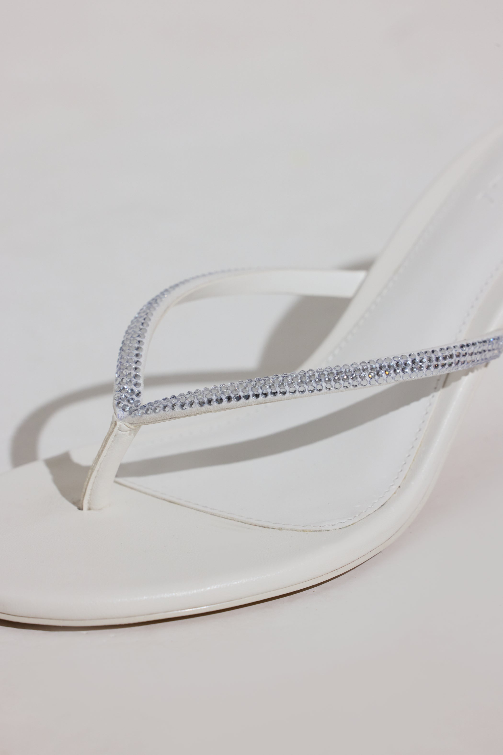 Heeled Sandal in White