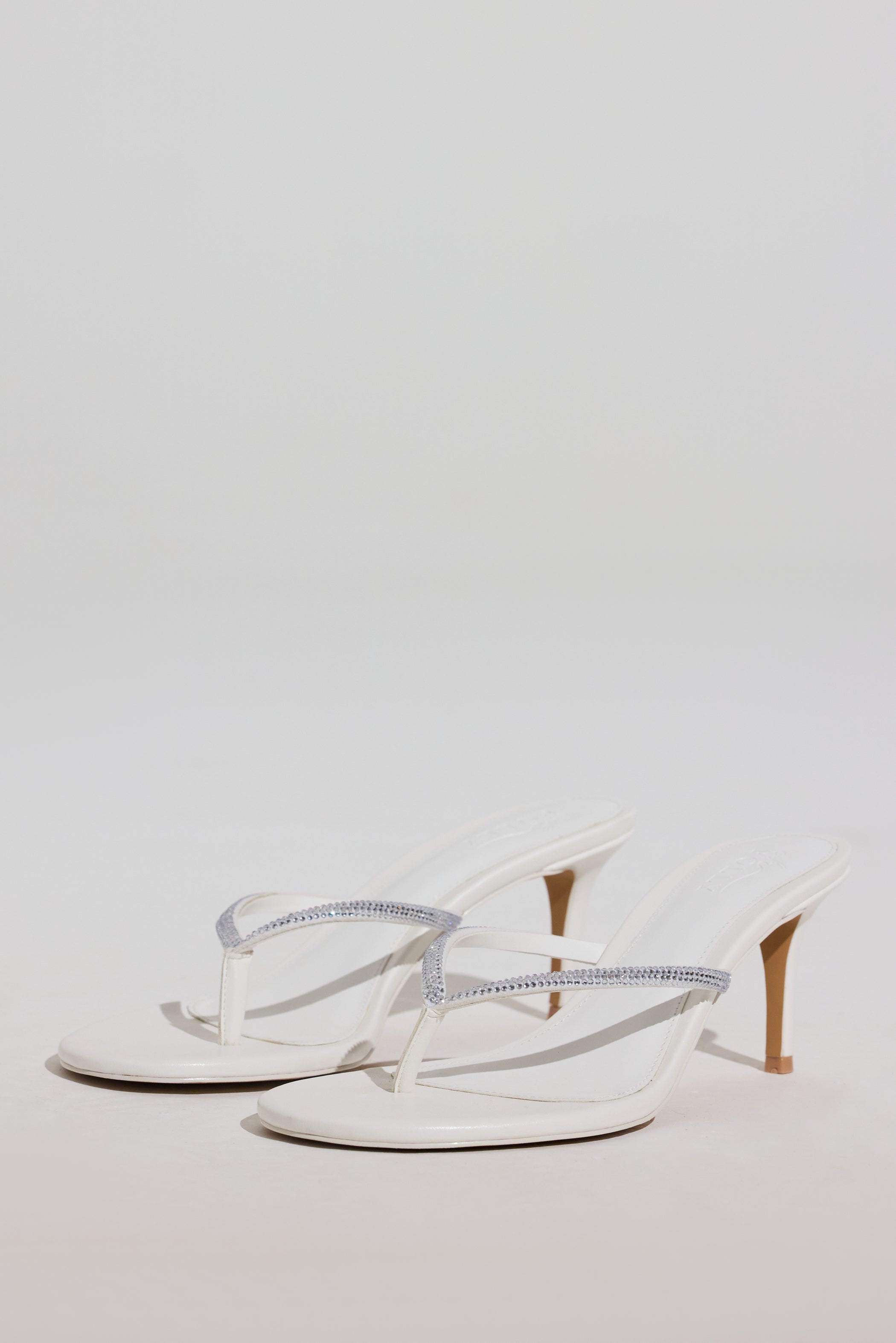 Heeled Sandal in White