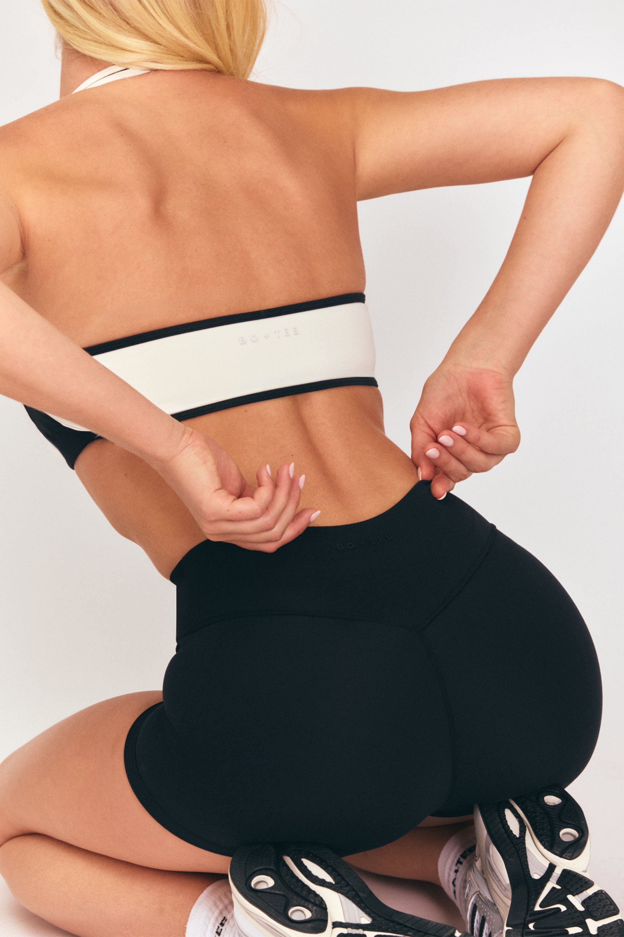 Soft Active Mini Shorts in Black - 1