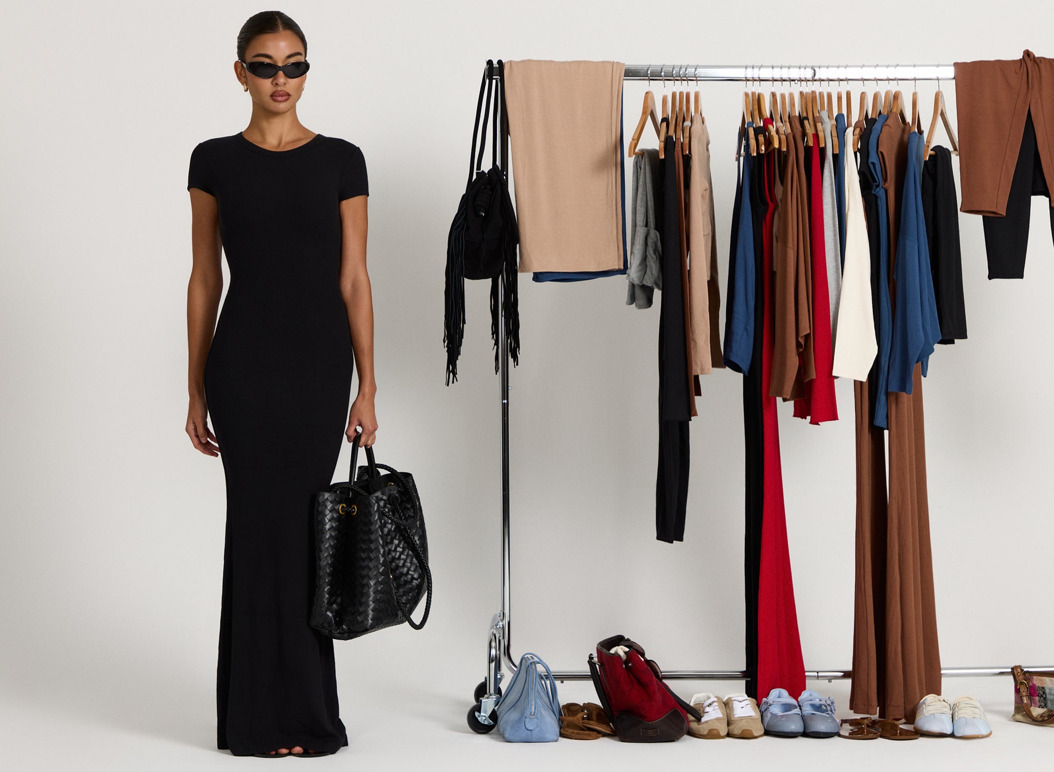 ButterCloud™ Cap Sleeve Maxi Dress in Black - 1
