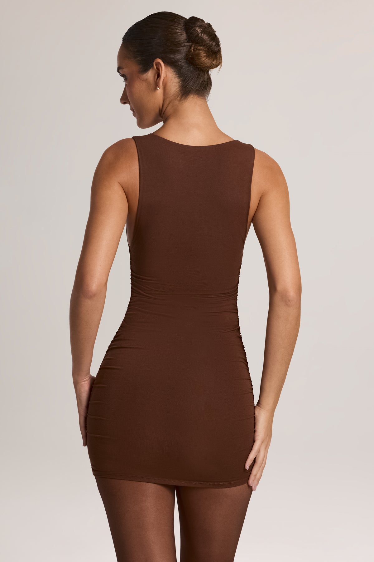 ⁣⁢Modal Bodycon-Minikleid in Cocoa Brown⁤⁣ - 2