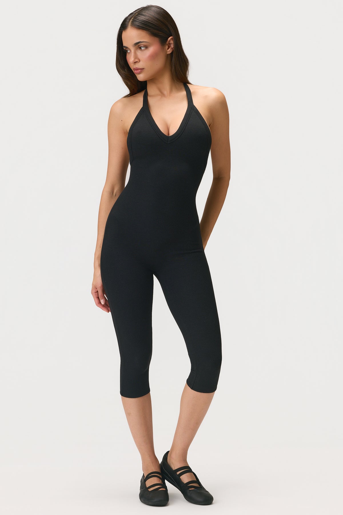 ⁣⁢ButterCloud™ Capri-Jumpsuit in Schwarz⁤⁣ - 1
