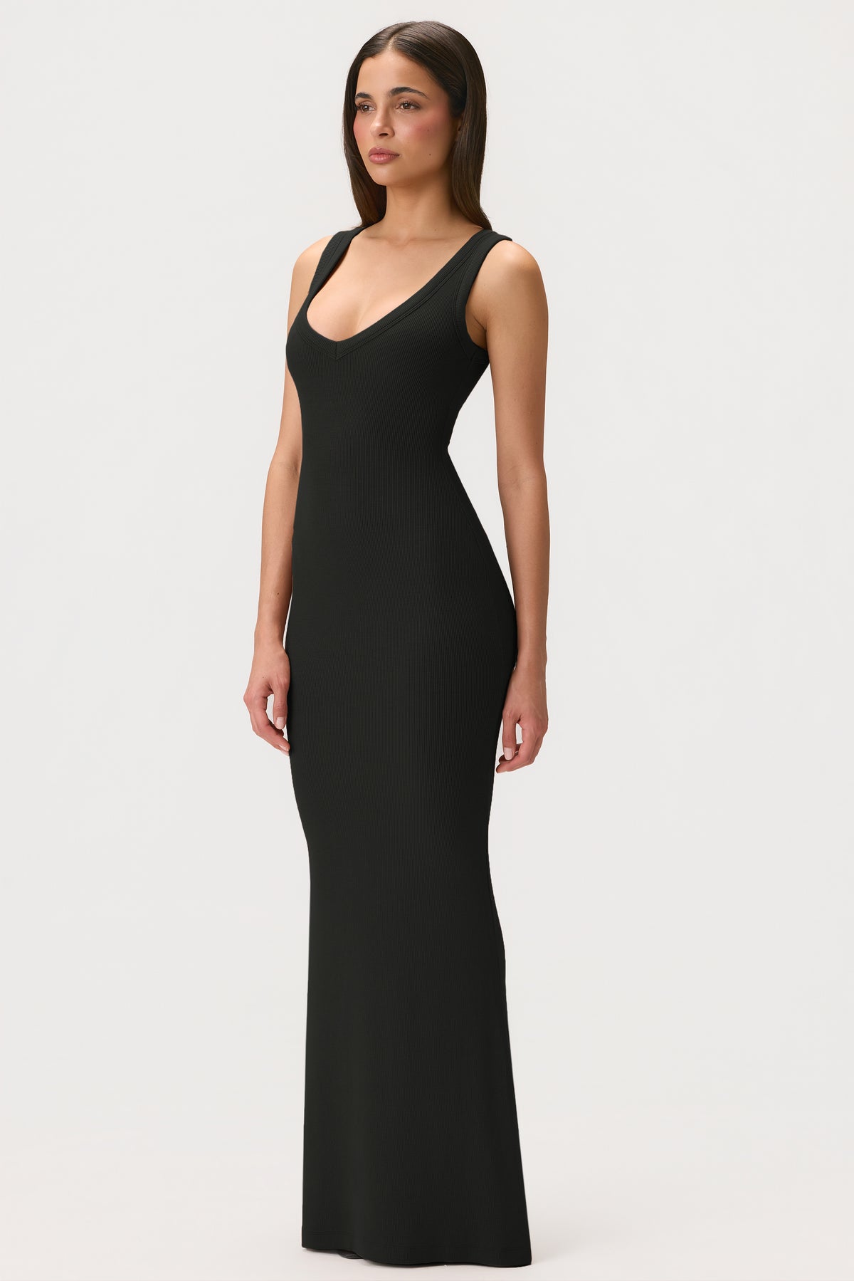 ⁣⁢ButterCloud™ Maxikleid in Schwarz⁤⁣