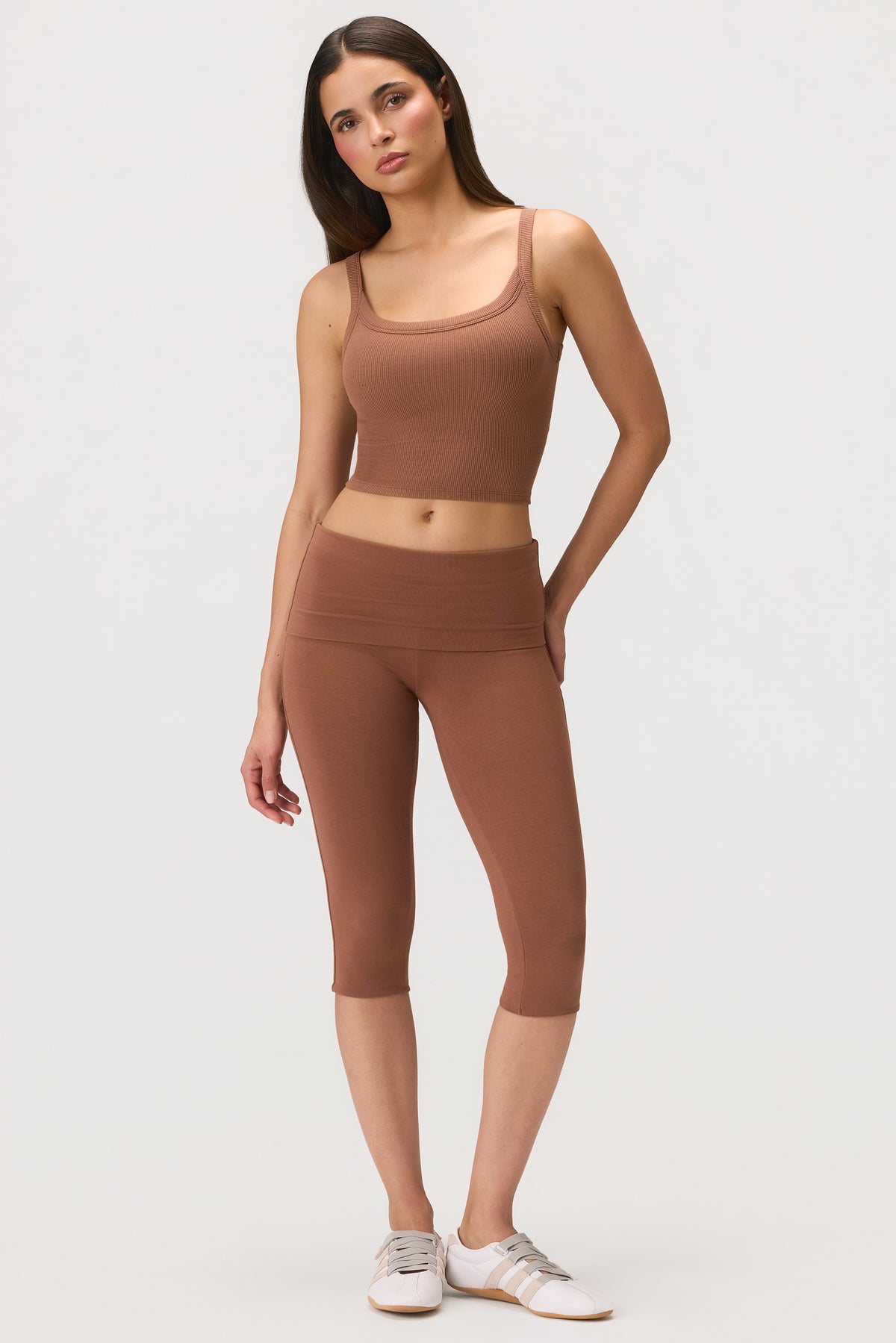 ButterCloud™ Capri Leggings in Cocoa - 1