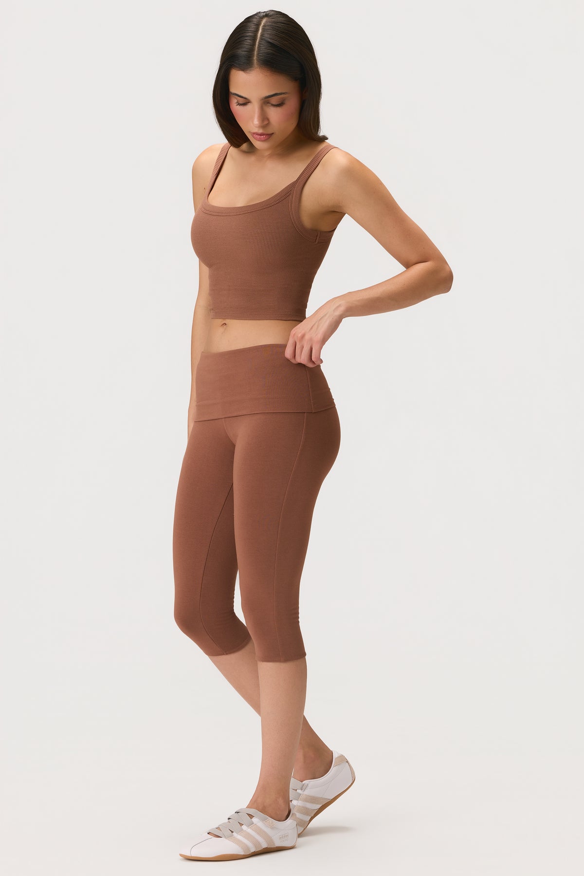 ⁣⁢ButterCloud™ Capri Leggings in Kakao⁤⁣