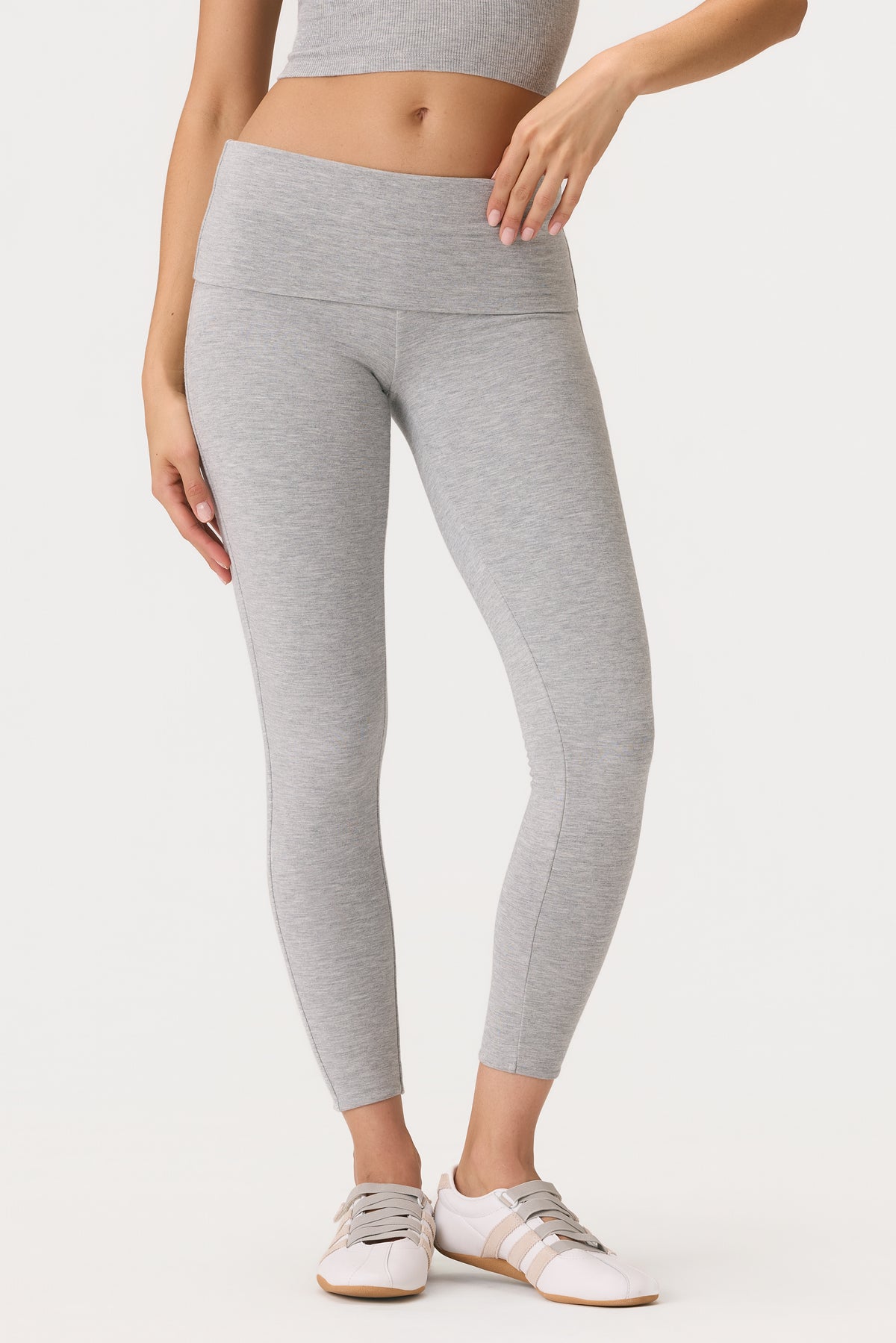 ⁣⁢ButterCloud™ 7/8 Leggings in Grau meliert⁤⁣
