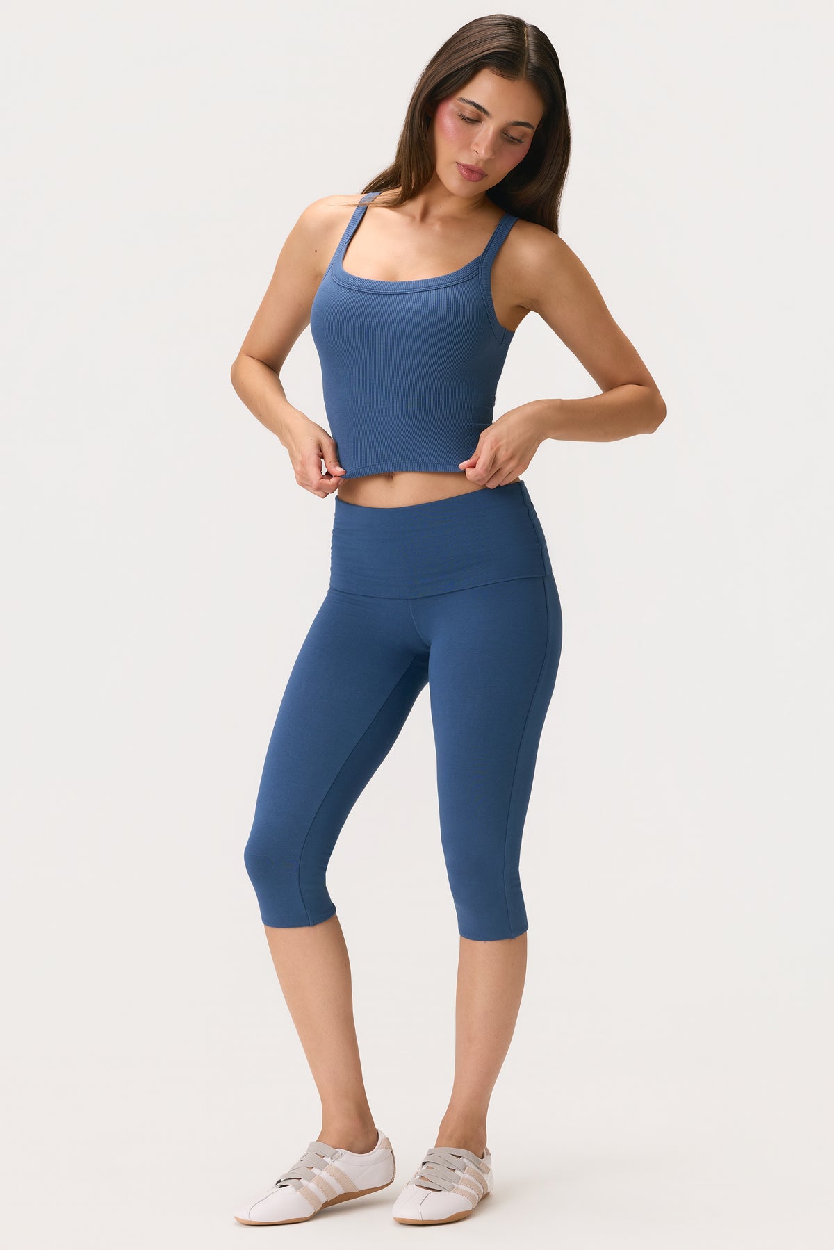 ⁣⁢ButterCloud™ Capri-Leggings in Marine⁤⁣