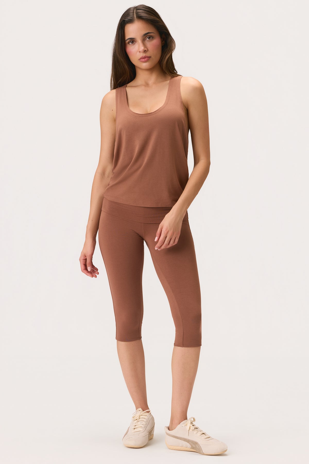 ⁣⁢ButterCloud™ Slouchy Tanktop in Cocoa⁤⁣