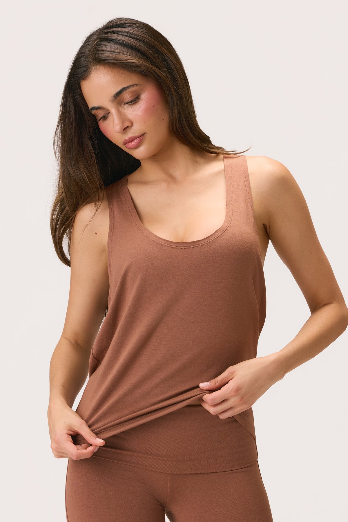ButterCloud™ Slouchy Tank Top in Cocoa - 1