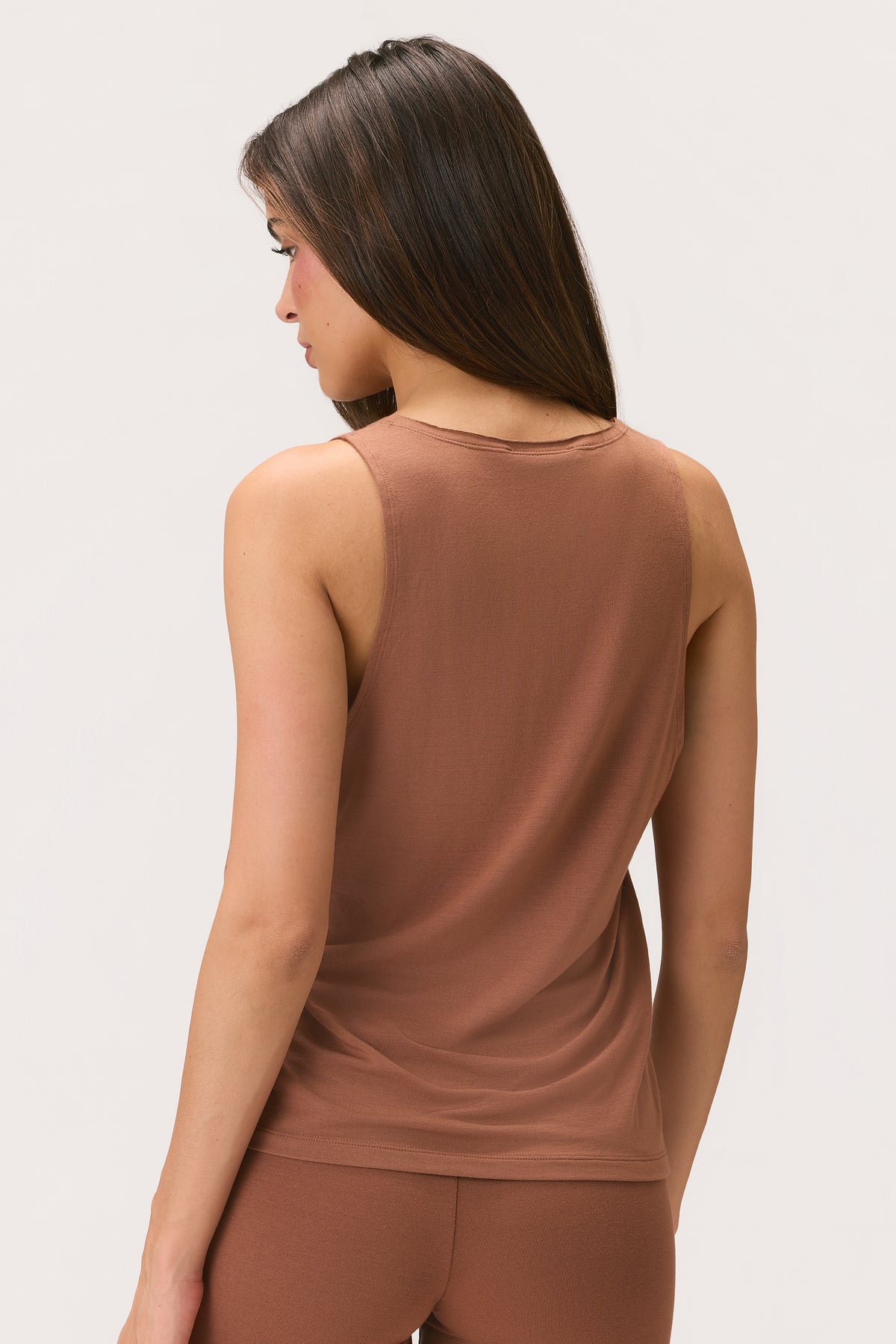 ButterCloud™ Slouchy Tank Top in Cocoa - 2