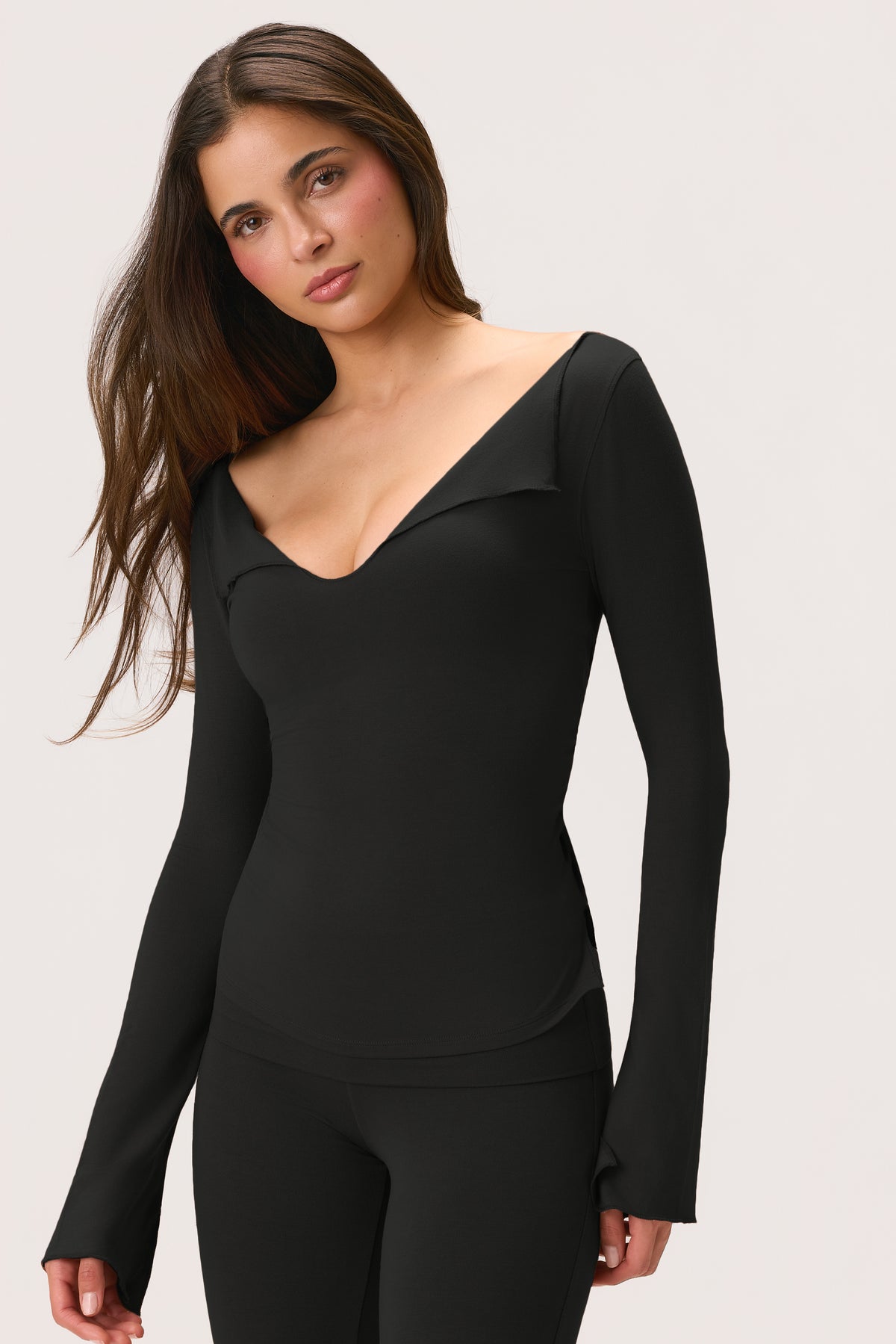 ButterCloud™ Long-Sleeve Top in Black - 1