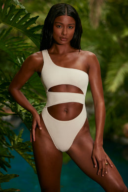 Cut Out Cheeky One Piece in Ivory