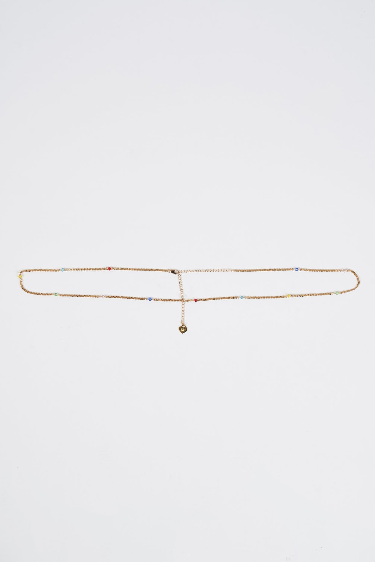 Crystal-Embellished Waist Chain in Gold-Tone Metal