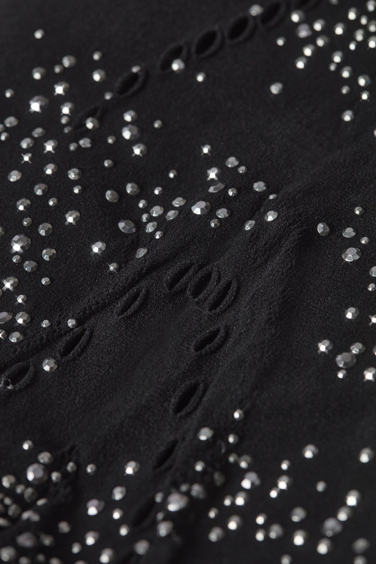 Embellished High-Waist Shorts in Black - 7